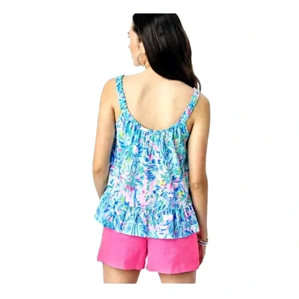 lilly pulitzer loro tank blue ibiza cabana size L - Picture 2 of 6
